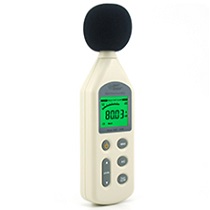 Decibelimetro de ruído com espectro de frequência terça e oitava